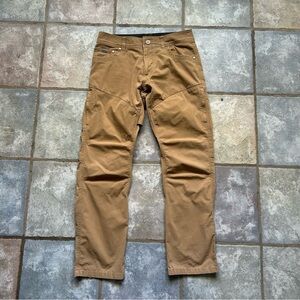 Kuhl Pants Mens 32x32 Brown Khaki The Law Work Outdoor Hiking Zip Pocket